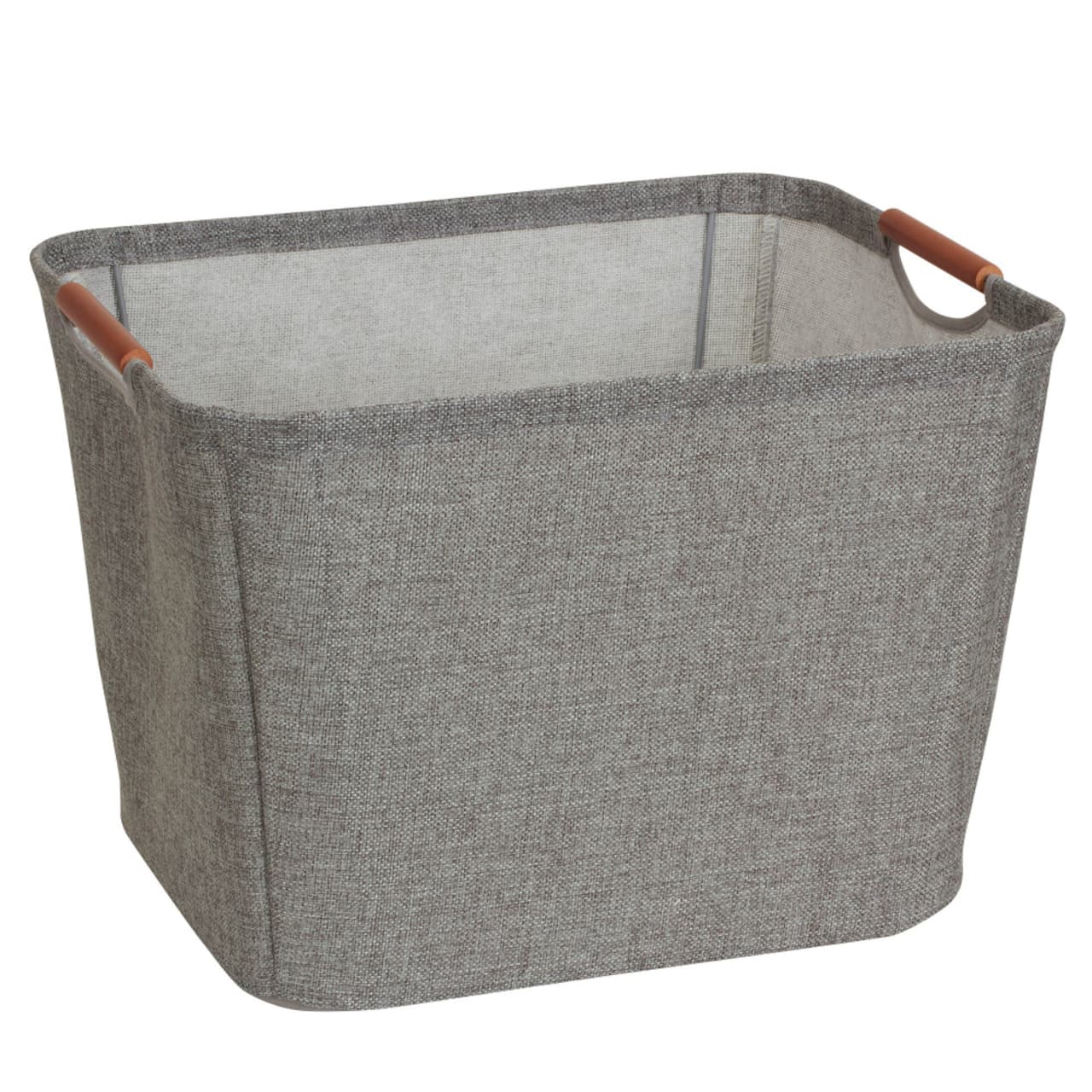 Household Essentials Storage Bin with Wood Handles